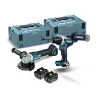 MAKITA DLX2413TJ Kit combo DGA504Z + DHP486Z + BL1850Bx2 5.0Ah (2 baterías y cargador)