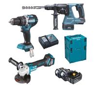 MAKITA Batería DHP484+DGA513+DHR243 Li-ion LXT 18V/5.0Ah DLX3119TJ
