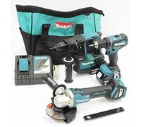 MAKITA Kit DLX3179TX1 (DDF485 + DHR171 + DGA511 + 2 x 5,0 Ah + DC18RC + Bolsa)