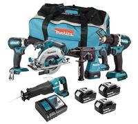 MAKITA DLX5032T - Pack de 5 herramientas (3 x 5,0 Ah)