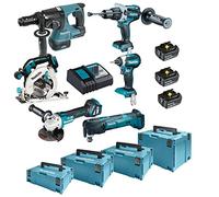 MAKITA Kit DLX6085TJ (DHR243 + DHP481 + DTD153 + DHS680 + DGA513 + DTM51 + 3 x 5,0 Ah + DC18RC + 3 x MAKPAC 3 + MAKPAC 4)