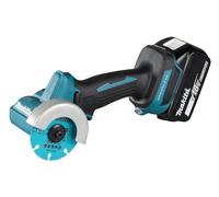 Makita DMC300RTJ - Cortador de disco compacto (18 V, ion de litio, 76 mm, sin escobillas, incluye 2 baterías de 5,0 Ah y cargador)
