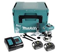 Makita DRT 50 RTJ - Fresa multifunción con batería (18 V, sin escobillas, 2 baterías de 5,0 Ah, cargador y Makpac)