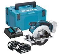 Makita DSS611RTJ - Sierra circular (18 V, iones de litio, 165 mm, incluye 2 baterías de 5,0 Ah y cargador)