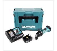 Makita DTM 50 RM1J 18 V - Lijadora multifunción inalámbrica con carcasa Makpac + 1 batería BL 1840 4,0 Ah + 1 cargador DC18RC