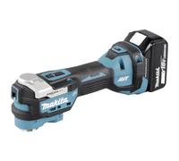 Makita DTM52T1JX2 - Herramienta multifunción (18 V, 5,0 Ah, 1 batería, cargador y 44 accesorios), color azul