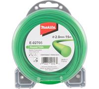 Makita E-02705 - Hilo redondo de nailon para desbrozadora (2,0 mm x 15 m), color verde
