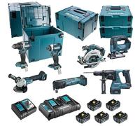 Makita ENSEMBLE DE 7 MACHINES MAKITA (DDF484 + DTD154 + DGA506 + DHS680 + DHR243 + DTM51 + DJV182) - DLX7014PTJ