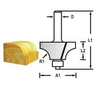 MAKITA Fresa para redondear con vástago de rodamiento 8 mm, 19x9,5x52 mm R 3,2 mm D-48496