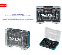 Makita Impact Black Juego de tuercas con vástago hexagonal E-15768 Caja de pl...
