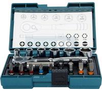 MAKITA Juego de puntas y vasos hexagonales de 1/4", 21 piezas B-54081