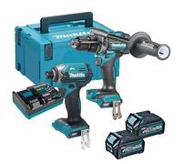 Makita Kit combinado sin escobillas DK0176G205 40V Max Li-ion XGT de 2 piezas suministrado en una funda Makpac