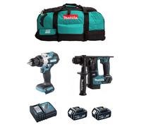 MAKITA Kit MK216 (DHP486 + DHR171 + 2 x 5,0 Ah + DC18RC + LXT600)