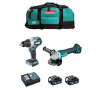 MAKITA Kit MK217 (DHP486 + DGA504 + 2 x 5,0 Ah + DC18RC + LXT600)