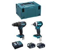 MAKITA Kit MK219RTJ (DHP482 + DTD154 + 2 x 5,0 Ah + DC18RC + MAKPAC 3)