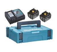 MAKITA Li-ion LXT 18V juego 2 piezas BL1850B+1 pieza cargador DC18RC+1 pieza Makpac 197624-2