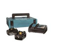 MAKITA Li-ion LXT 18V juego 2 piezas BL1860B+1 pieza Cargador DC18RC+1 pieza Makpac 198116-4
