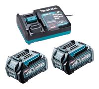 MAKITA Li-ion XGT 40V juego 2 piezas BL4025+1 pieza DC40RA+1 pieza Makpac 191J81-6
