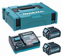 MAKITA Li-ion XGT 40V juego 2 piezas BL4040+1 pieza DC40RA+1 pieza Makpac 191J97-1