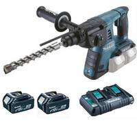 Makita Martillo inalámbrico Li-ion LXT 2x18V/5.0Ah, Makpac DHR263PT2J