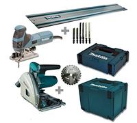 Makita MEU029J - Sierra de inmersión SP6000J + sierra de calar 4351FCTJ + riel guía + Makpac
