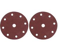 Makita P-31930 - Disco de Lija Perforado con Velcro, 150 mm, K80 (Paquete de 2)