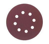 MAKITA papel de lija Velcro 125 mm 8 agujeros K100, 10 piezas P-43561