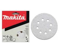 MAKITA papel de lija Velcro 125 mm 8 agujeros K120, 10 uds P-33386