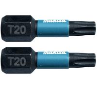 MAKITA punta de torsión 1/4" IMPACT BLACK T20, 25 mm 2 piezas B-63672