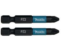 MAKITA punta de torsión 1/4" IMPACT NEGRO PZ2, 50 mm 2 piezas B-63753