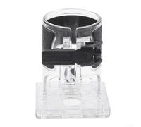 Makita Rt0701c/wu601 - Accesorio de fresado de plástico y metal de larga duración, base de enrutador ajustable con placa base fija transparente, recortadora eléctrica para fijación