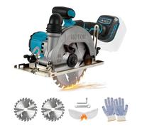 Makita - Sierra circular inalámbrica para sierra circular sin escobillas de 18 V 20 V, 6200 RPM con 2 cuchillas de 150 mm, profundidad de corte y ángulo de 50 mm a 33 mm para madera, metal blando y