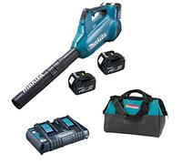 Makita Soplador 36V => 2 x 18V Li-Ion 5Ah (4 baterías), Negro, Azul, Dub362pt4