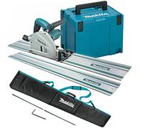 Makita SP6000J2 - Sierra de inmersión de 240 V y 165 mm, 2 rieles de 1,5 m, barra de conexión y bolsa