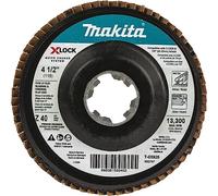 Makita T-03925 X-Lock 4-1/2" 40 Grit Type 27 Flat Blending and Finishing Flap Disc for X-Lock and All 7/8" Arbor Grinders