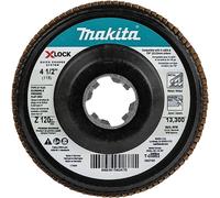 Makita T-03953 X-Lock Disco plano de 4-1/5.1 cm grano 120 tipo 27 para batir y acabado X-Lock y todas las amoladoras de eje de 7/8 pulgadas