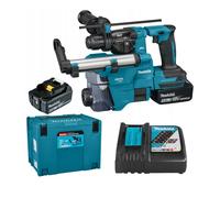 Makita Taladro percutor inalámbrico Li-ion LXT 18V/5.0Ah DHR183RTWJ