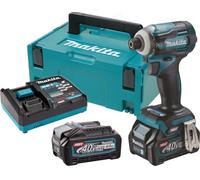 Makita Atornillador de impacto 40V, 2 x batería 2,5 Ah, cargador DC40RA - TD001GD201