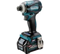 Makita Atornillador de impacto 40V, 2 x batería 2,5 Ah, cargador DC40RA - TD001GD201