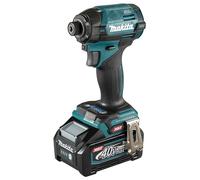 Makita TD002GD202 40V Max Li-ion XGT atornillador de impacto sin escobillas completo con 2 baterías de 2.5 Ah y cargador suministrado en una funda de transporte