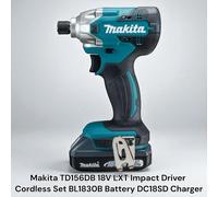 Makita TD156DB 18V LXT Impact Driver Juego Inalámbrico BL1830B Batería DC18SD...