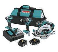 Makita XT333X1 18V LXT Lithium-Ion Brushless Cordless 3-Pc. Combo Kit (4.0Ah) (2.0Ah)