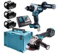 Makita zestaw combo 18v dlx2544tj (ddf492 + dga513) 3x5,0 makpac