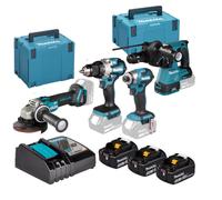 Makita zestaw combo 18v dlx4196jx1 (ddf489, dga504, dtd173, dhr243) 3x