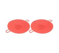 MAKIVI de 2 serías de cocina de vapor de silicona, inserto de cesta de vapor de verduras para olla a presión, ondas, multicocina, rojo