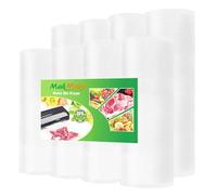 MakMeFre 8 Paquete 20X600cm(4Rollos) y 28X600cm(4Rollos) Rollo Bolsas Vacio Alimentos,Bolsas Envasar al Vacio Alimentos Sin BPA(total:4800cm)