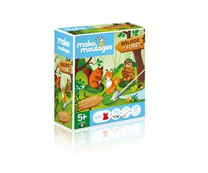 Mako Moulages- Balade en Forêt 3 moules Kreatives Kit, Color Animales del Bosque (Mako Creations 39049)