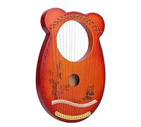 Makogany Wood Wood Lyre Harp, 12/16/19 String Estilos múltiples Instrumento de arpa con llave de sintonización, selecciones, mejor regalo para niños adultos (Color : 16Strings E)
