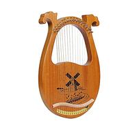Makogany Wood Wood Lyre Harp, 12/16/19 String Estilos múltiples Instrumento de arpa con llave de sintonización, selecciones, mejor regalo para niños adultos (Color : 16Strings J)