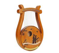 Makogany Wood Wood Lyre Harp, 12/16/19 String Estilos múltiples Instrumento de arpa con llave de sintonización, selecciones, mejor regalo para niños adultos (Color : 16Strings B)